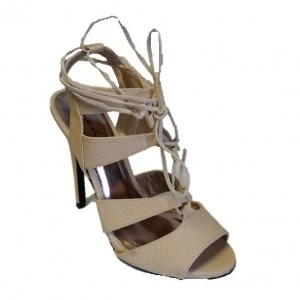 image of Qupid Glee tie up sandal Off White