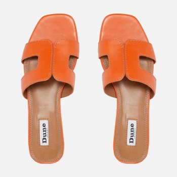 Image of Dune Womens Loupe Leather Sandals - Orange - UK 4