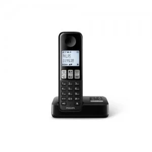 image of Philips D255 DECT telephone Black Caller ID