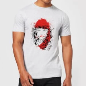 Image of Marvel Knights Elektra Face Of Death Mens T-Shirt - Grey - 3XL