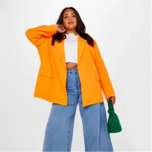 image of Missguided Plus Size Tailored Blazer - Orange