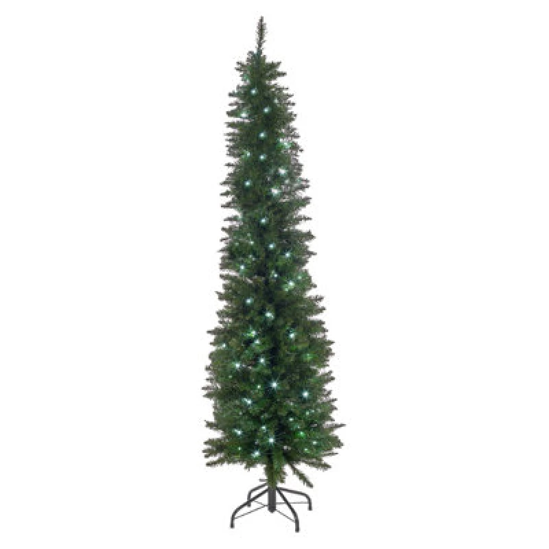 Image of Christmas Workshop 6ft Green Pre-Lit Slim Line Christmas Tree 70660