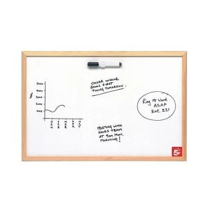 image of 5 Star Office Value 600 Lightweight Drywipe Board with Wooden Frame