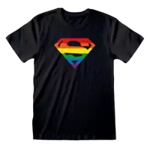 Image of DC Comics T-Shirt Superman Logo - DC Pride Size L