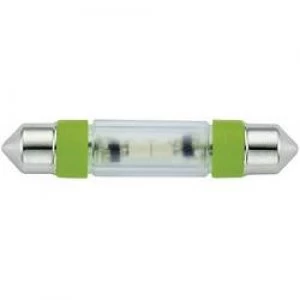 Image of LED festoon Ultra green 24 Vdc 24 V AC 850 mcd Signal Construct MSOE083974
