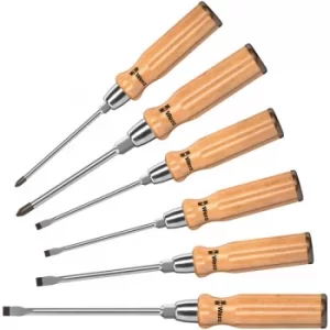 Image of Wera 05137810001 930/955/6 6 Piece Slotted and Pozidriv Screwdrive...