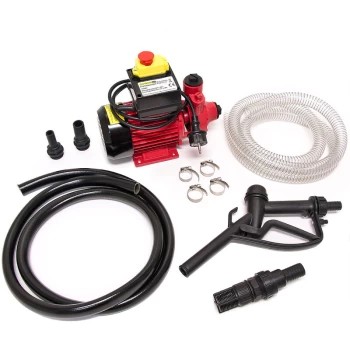 Image of Diesel Pump Oil Suction Pump 40L / Min 370W Incl. Nozzle + Accessories - Monzana