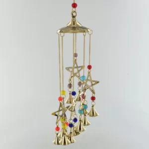 Image of Pentagram Brass Windchime 46cm