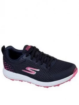 Image of Skechers Fairway 2 Spikeless Golf Trainers - Navy/Pink, Size 3, Women