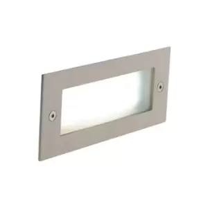 image of Netlighting Bolt Outdoor LED Recessed Wall Light Nickel, IP54 480lm 4000K 17x6.8