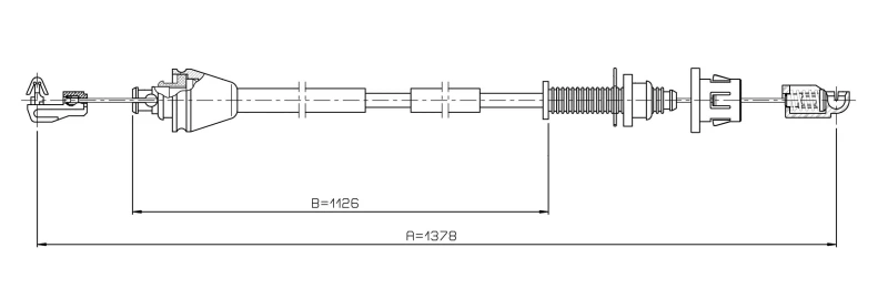 Image of Throttle cable METZGER 3.RE001