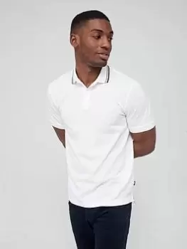Image of BOSS Pack Tipped Collar Polo Shirt - White Size M Men
