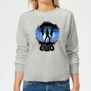 image of Harry Potter Silhouette Attack Womens Sweatshirt - Grey - XXL