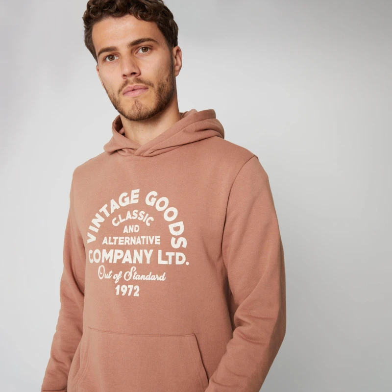 Image of Threadbare 'Granby' Vintage Graphic Hoodie Brown