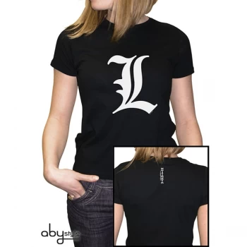 Image of Death Note - L Tribute Womens Large T-Shirt - Black