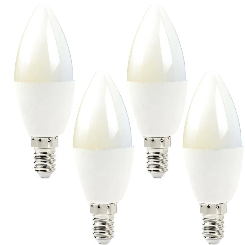 Image of Loops 4x WiFi Colour Change LED Light Bulb 4.5W E14 Warm Cool White Mini Dimmable Lamp White
