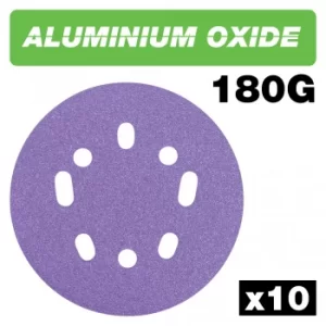 Image of Trend Aluminium Oxide Random Orbital Sanding Disc 125mm 125mm 180g Pack of 10