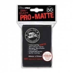 image of Ultra Pro 50 Matte Black Sleeves DPD Case of 12