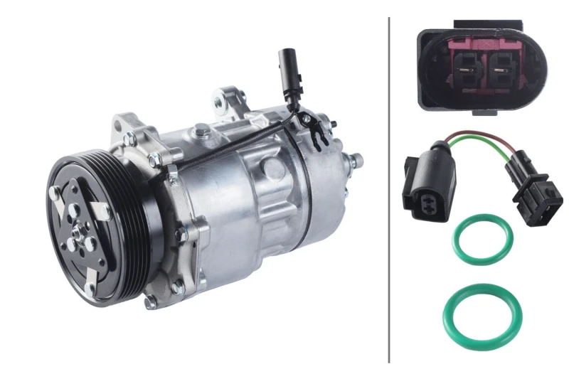 Image of HELLA Air conditioning compressor HELLA 8FK 366 201-791