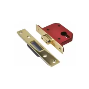 image of StrongBOLT 21EU EUS-PB-3.0 Euro Deadlock Plated Brass 81mm 3" - Union