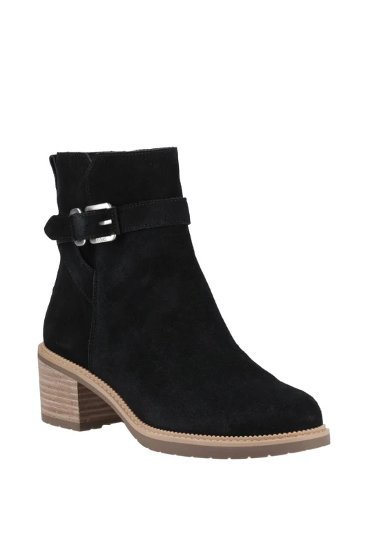 Image of TOMS Womens Hailey Buckle Ankle Boot in Black Size: 4 Black Female 4