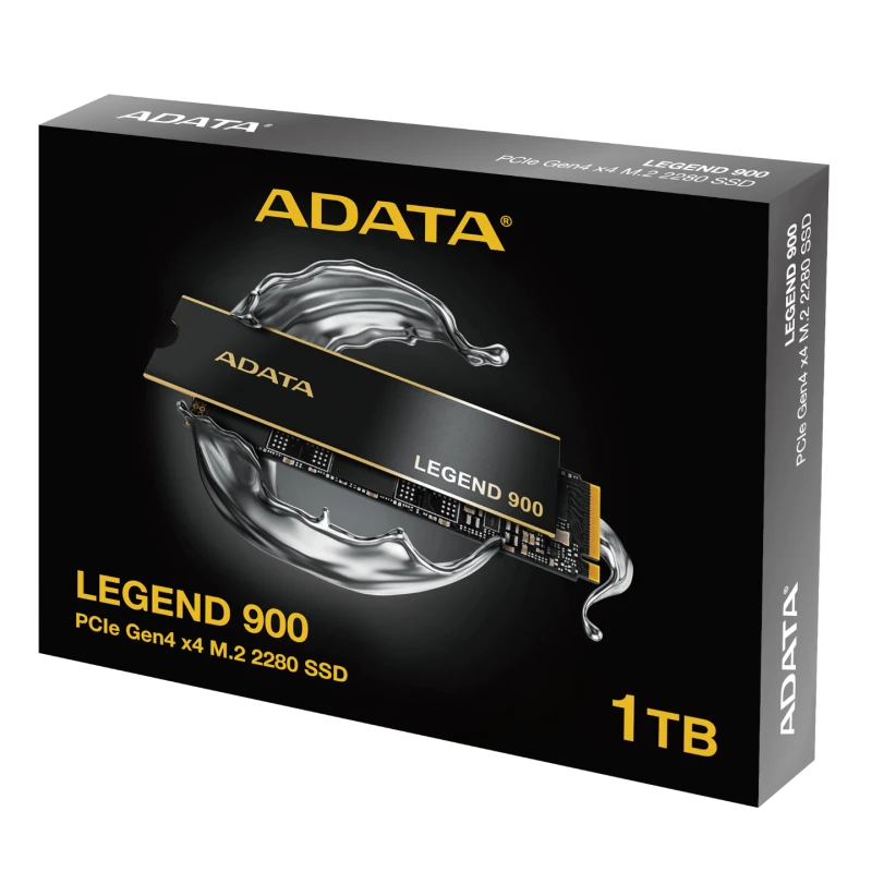 Image of ADATA LEGEND 900 1TB M.2 Gen 4 NVMe SSD - Read 7000MB/s Write 4700MB/s - SLEG-900-1TCS