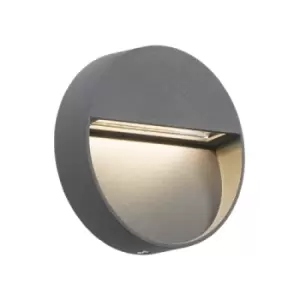 Image of KnightsBridge 230V IP44 3W LED Round Wall/Guide Light - Grey