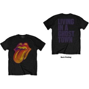 Image of The Rolling Stones - Ghost Town Distressed Unisex Large T-Shirt - Black