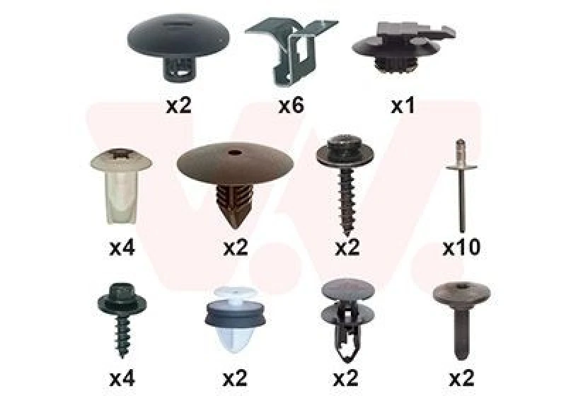 Image of VAN WEZEL Mounting Kit, bumper VAN WEZEL 1528793