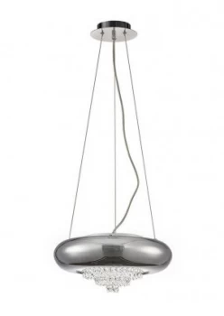 Image of Large Ceiling Pendant 3 Light G9 Polished Chrome, Crystal