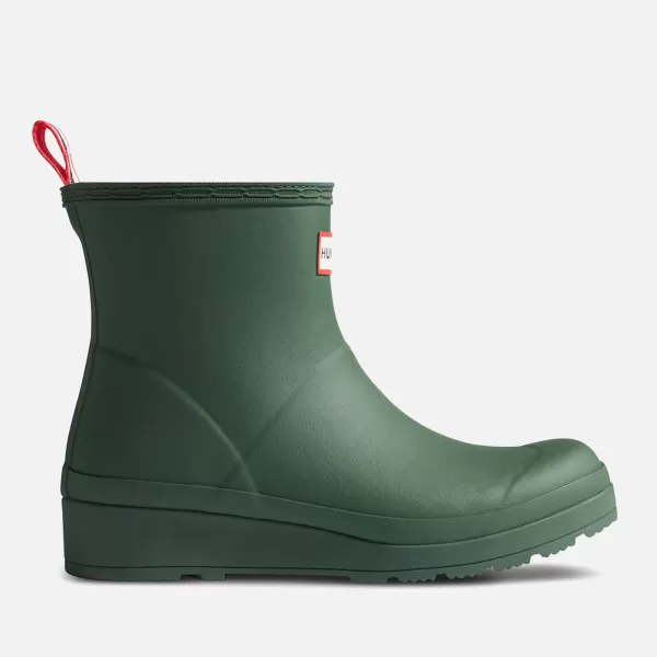 Image of Hunter Womens Play Short Insulated Wellies - Flexing Green/White Willow - UK 4