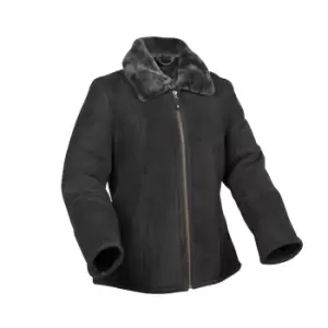 Image of Eastern Counties Leather Womens/Ladies Hillary Aviator Sheepskin Coat (14) (Black)