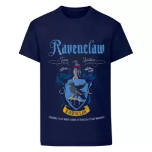 Harry Potter Unisex Adult Ravenclaw T-Shirt (XL) (Navy)