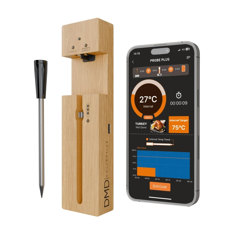 Image of DMD Collective Wireless Meat Thermometer Black unisex One Size