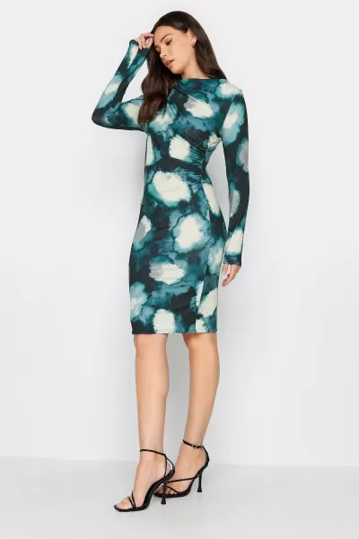 Image of Tall Abstract Mesh Midi Dress