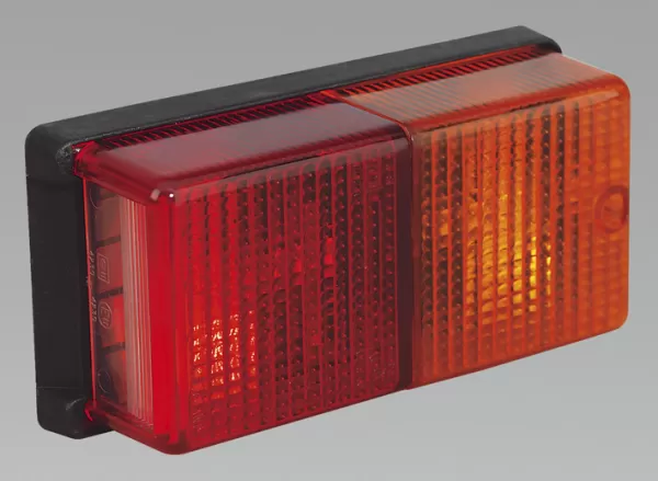 Image of Genuine SEALEY TB19 Rear Rectangular Lamp Cluster 4-Function 12V with Bulbs