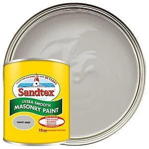 image of Sandtex Ultra Smooth Masonry Paint - Light Grey 150ml