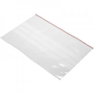 image of Grip seal bag with write on panel W x H 300 mm x 200 mm Transparent Polyethy