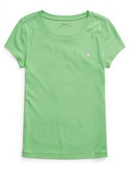 Image of Ralph Lauren Girls Classic Short Sleeve T-Shirt, Lime, Size Age: 16 Years, XL, Women