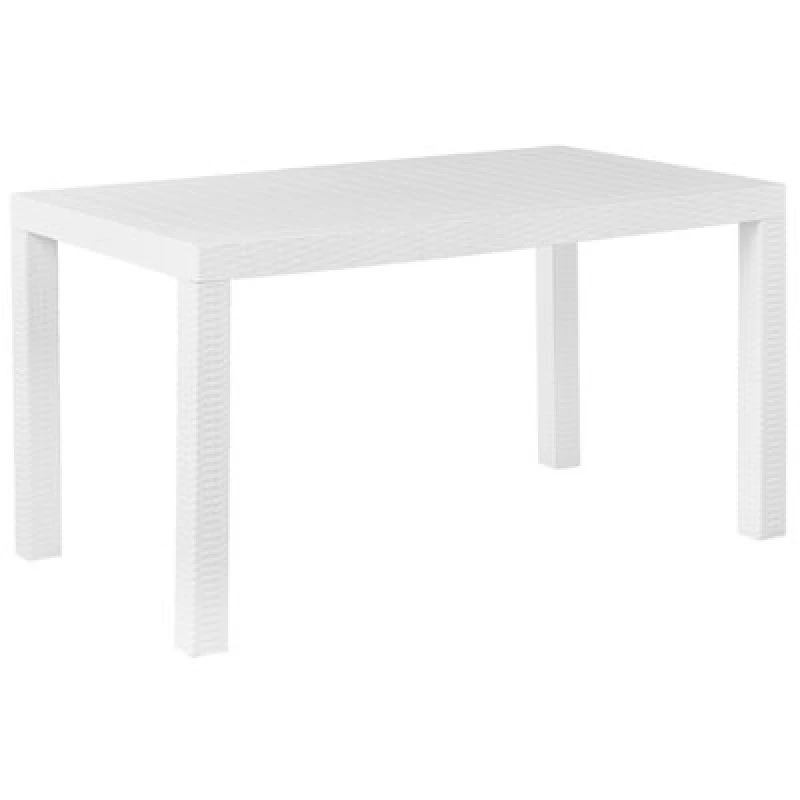 Image of Beliani Garden Dining Table Fossano 140 Cm 80 Cm White