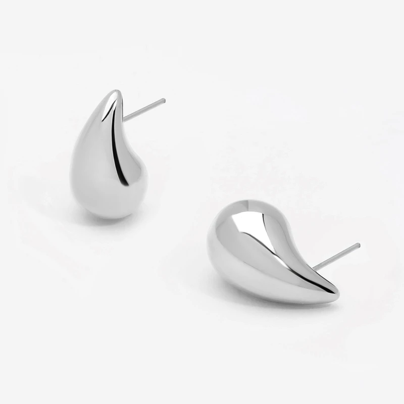 Image of Jon Richard Silver Plated Dome Earrings Silver female