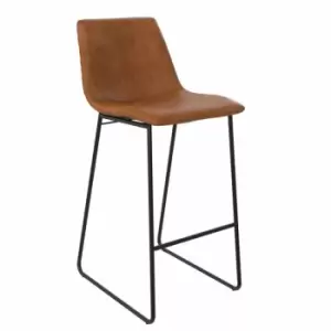 image of Bowden Upholstered Molded Kitchen Dining Room Barstool Caramel Maple By Dorel