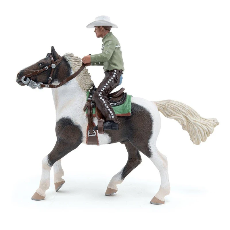 Image of Difuzed Horse and Ponies Cowboy and His Horse Toy Figure Set, Three Years and Above, Multi-colour (51573) Multi unisex