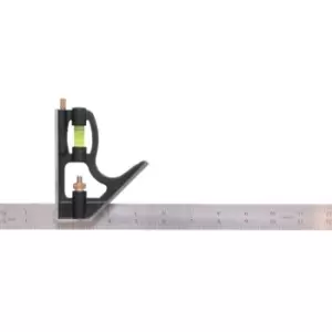Image of Kennedy 12" Diecast Combination Square & Rule - Black Silver