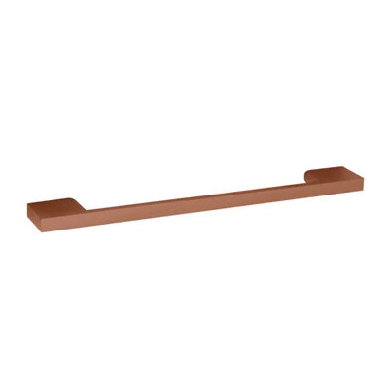 Image of Hudson Reed Lux D Shape Handle, Modern Brass Cabinet Drawer Furniture Handle With Fixings, Luxury Finish In Copper Finish, 223mm