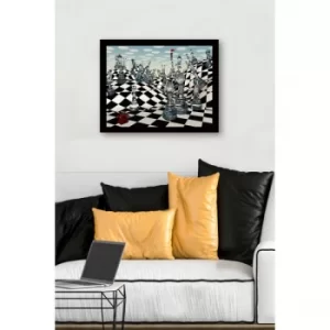 Image of SC0540 Multicolor Decorative Framed MDF Painting