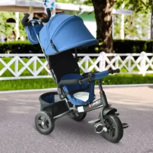 image of HOMCOM Baby Ride on Tricycle W/Canopy-Blue