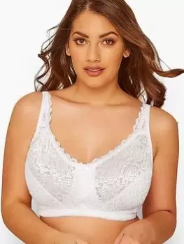 Image of Yours White High Shine Bra, White, Size 38D, Women