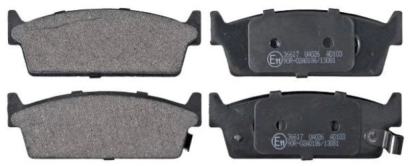 Image of A.B.S. 36617 Brake pad set with acoustic wear warning Brake Pad Set,disc brake (402)