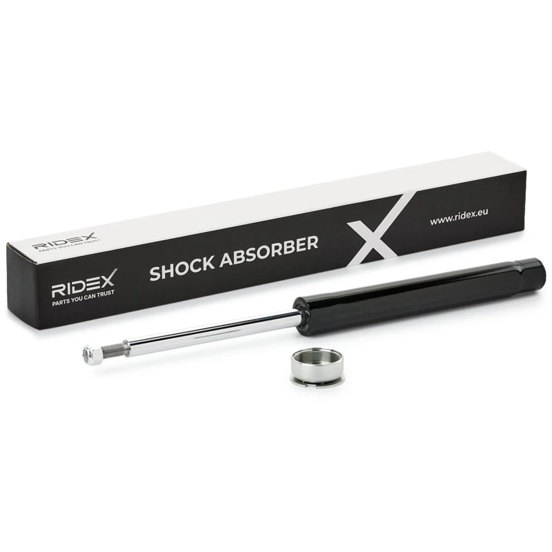 Image of RIDEX 854S0524 Shock absorber Front Axle, Oil Pressure, Suspension Strut Insert, Bottom Plate Shock Absorber (854)